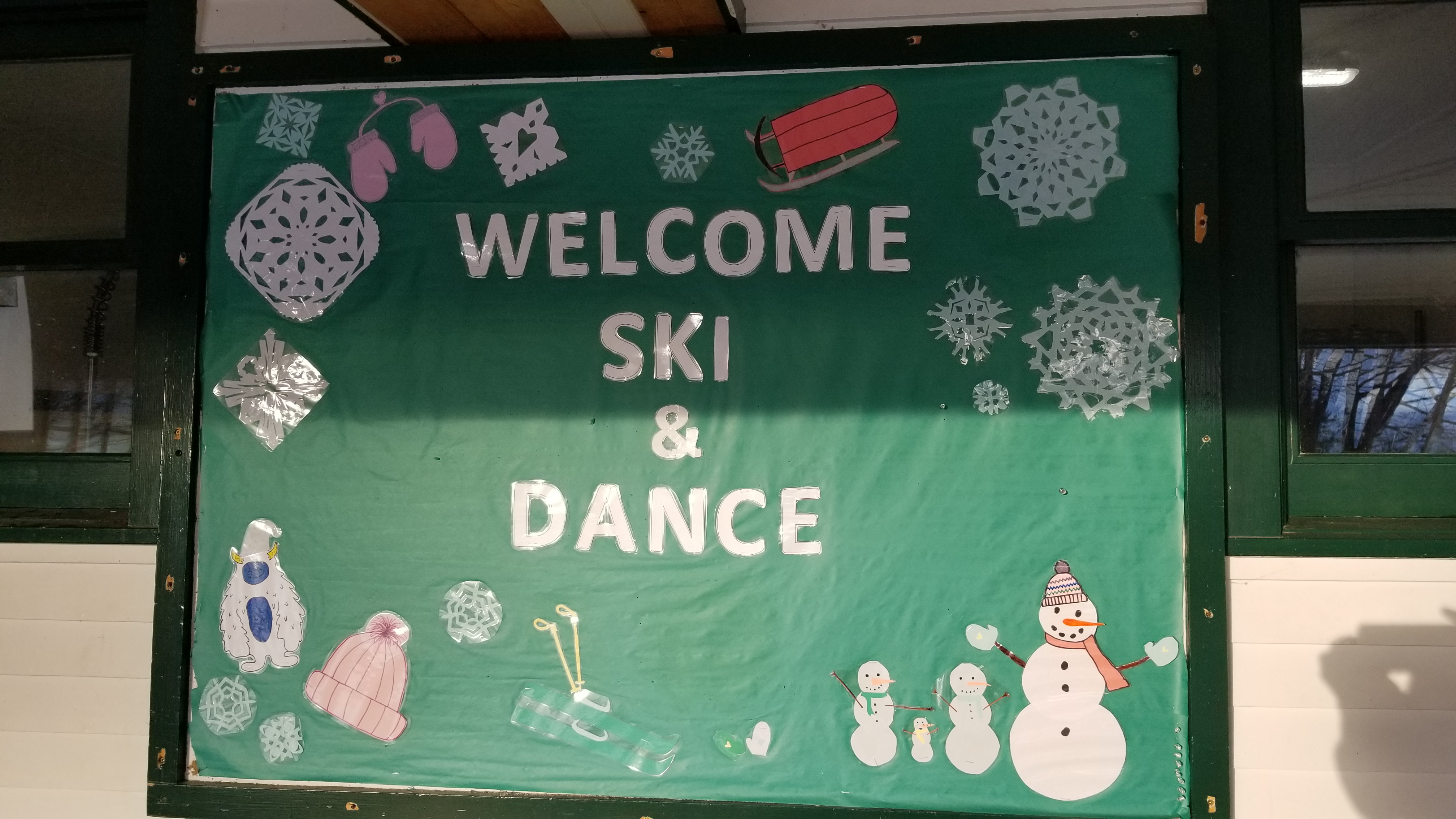 Entrance to Hulbert Outdoor Center in winter